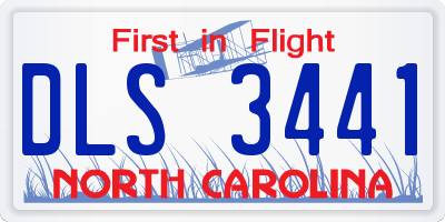 NC license plate DLS3441