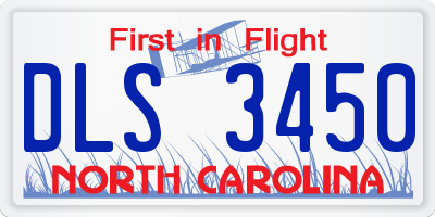 NC license plate DLS3450