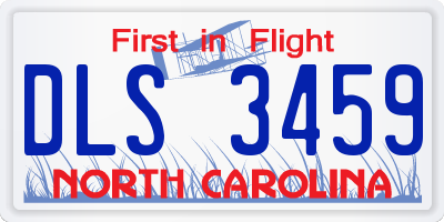 NC license plate DLS3459