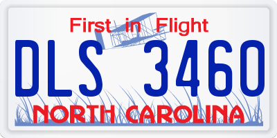 NC license plate DLS3460
