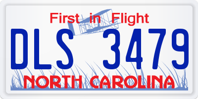 NC license plate DLS3479