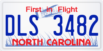 NC license plate DLS3482