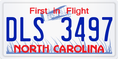 NC license plate DLS3497