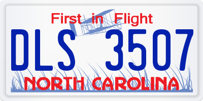 NC license plate DLS3507