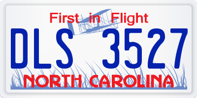 NC license plate DLS3527