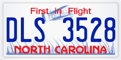 NC license plate DLS3528