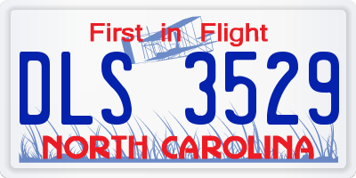 NC license plate DLS3529