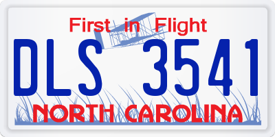 NC license plate DLS3541