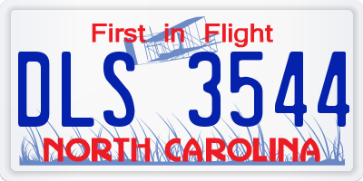 NC license plate DLS3544