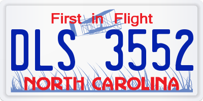 NC license plate DLS3552