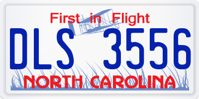 NC license plate DLS3556