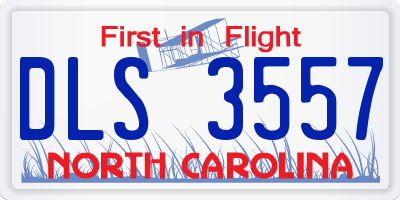 NC license plate DLS3557