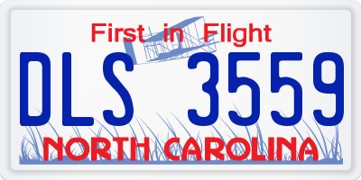 NC license plate DLS3559