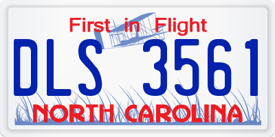 NC license plate DLS3561