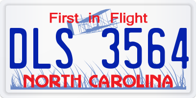 NC license plate DLS3564