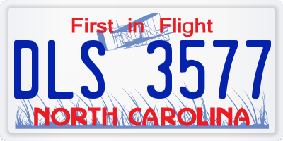 NC license plate DLS3577