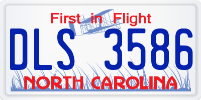 NC license plate DLS3586