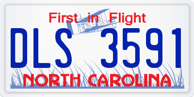 NC license plate DLS3591
