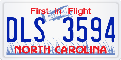 NC license plate DLS3594
