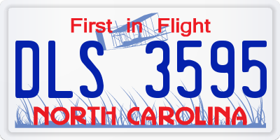 NC license plate DLS3595