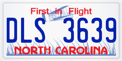 NC license plate DLS3639