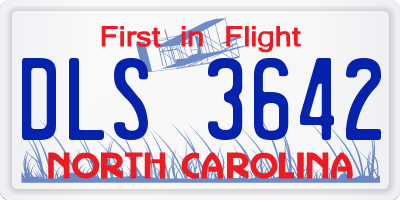 NC license plate DLS3642