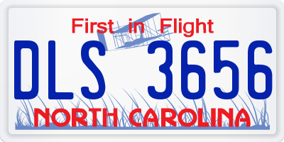 NC license plate DLS3656