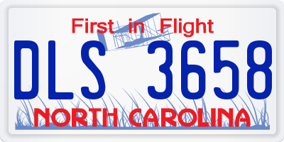 NC license plate DLS3658
