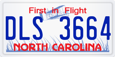 NC license plate DLS3664