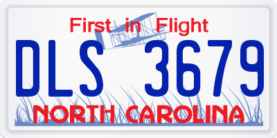NC license plate DLS3679