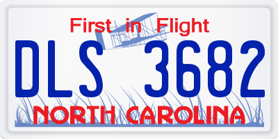 NC license plate DLS3682