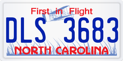 NC license plate DLS3683