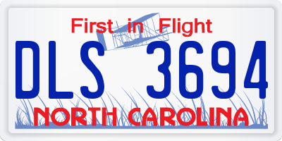 NC license plate DLS3694