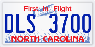 NC license plate DLS3700