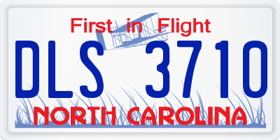 NC license plate DLS3710