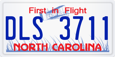 NC license plate DLS3711