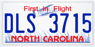 NC license plate DLS3715