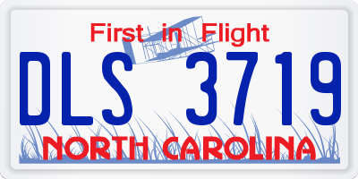 NC license plate DLS3719