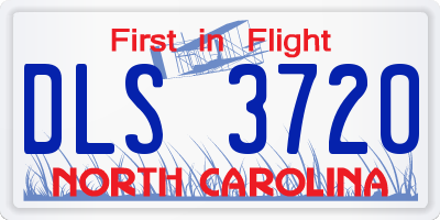 NC license plate DLS3720