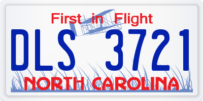 NC license plate DLS3721