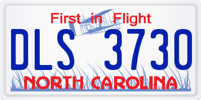NC license plate DLS3730