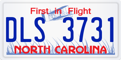 NC license plate DLS3731