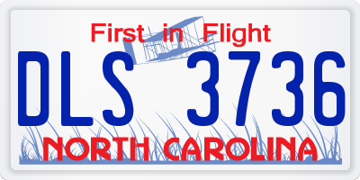NC license plate DLS3736