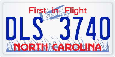NC license plate DLS3740