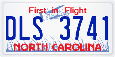 NC license plate DLS3741