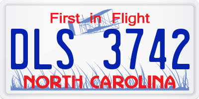 NC license plate DLS3742