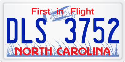 NC license plate DLS3752