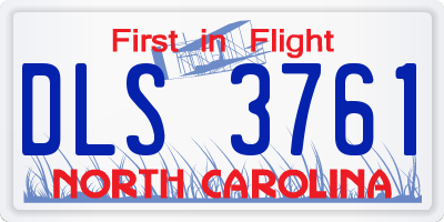 NC license plate DLS3761