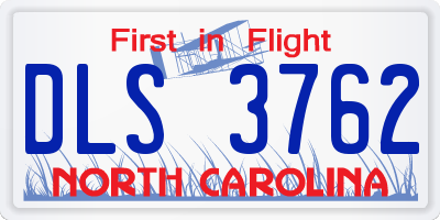 NC license plate DLS3762