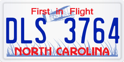 NC license plate DLS3764